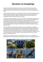 Vorschau - Arbeitsblätter - Pflanzen und Tierwelt in den Alpen - Deckblatt