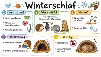 Vorschau - Arbeitsblätter - Lernposter + Arbeitsblatt "Winterschlaf" + Onlineübung & MP3 + Mindmap + Infografik - Seite 2