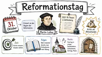 Vorschau - Arbeitsblätter - Lernposter + Arbeitsblätter zum Thema "Reformationstag" + Lösung & MP3 + Mindmap + Infografik - Seite 2