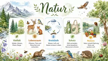 Vorschau - Arbeitsblätter - Arbeitsblatt "Natur" + Onlineübung & MP3 + Infografik - Seite 2