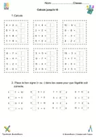 Aperçu - Feuilles d'exercices - Livret d'exercices - Espace numérique jusqu'à 100 - Page de couverture