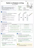 Vorschau - Arbeitsblätter - Reaktion von Backpulver mit Essig – Experiment & Arbeitsblatt (Chemie) - Seite 1