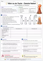 Vorschau - Arbeitsblätter - Arbeitsblatt: Schülerexperiment "Vulkan aus der Flasche" - Chemie- und Naturwissenschaftsunterricht (Sekundarstufe I) - Deckblatt