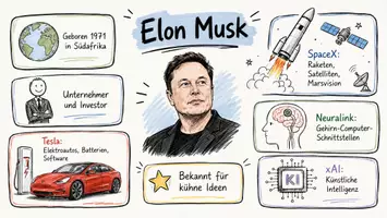 Vorschau - Arbeitsblätter - Arbeitsblätter zum Thema "Elon Musk" + Lösung & MP3 + Mindmap + Infografik - Seite 1