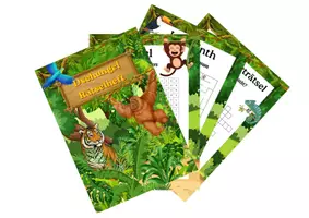 Vorschau - Arbeitsblätter - Dschungel Rätselheft - Knoble dich durch - Deckblatt
