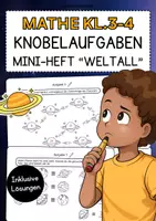 Vorschau - Arbeitsblätter - Knobel- und Sachaufgaben "Weltall" | MINI-HEFT MATHE KL.3-4 - Deckblatt