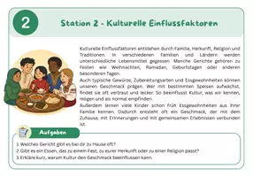 Vorschau - Stundenentwürfe - Einflussfaktoren des Geschmacks – Stationenarbeit - Seite 3