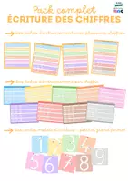 Aperçu - Jeux - Pack complet – Écriture des chiffres de 1 à 9 | Fiches + cartes modèles - Page 1