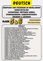 Vorschau - Arbeitsblätter - Höhepunkt und Steigerung in Erzählungen sicher gestalten Satzanfänge, treffende Verben, Spannungsbogen, Schreibstrategien, Übungen & Lösungen Klasse 5 & Klasse 6 - Deckblatt