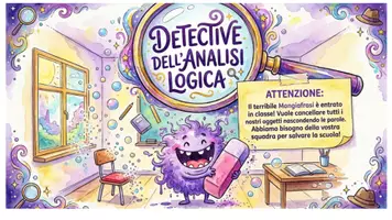 anteprima - Materiale di supporto/inclusione - DETECTIVE DELL'ANALISI LOGICA - Pagina di copertina