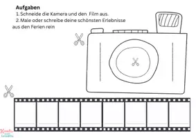 Vorschau - Mal- und Bastelvorlagen - Sommerferien: Mit der Erzählkamera von den Sommerferien schreiben und erzählen. - Seite 2
