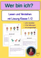 Vorschau - Arbeitsblätter - Lesen Klasse 1, Klasse 2 differenzierte Leseförderung - Deckblatt