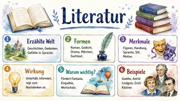 Vorschau - Arbeitsblätter - Arbeitsblatt "Literatur" + Onlineübung & MP3 + Infografik - Seite 2