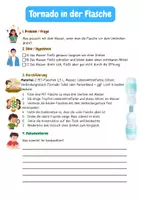 Vorschau - Arbeitsblätter - Sommerexperimente - Tornado in der Flasche - Seite 1