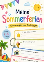 Vorschau - Mal- und Bastelvorlagen - Sommerferien: Mit den Moderationsfächern von den Sommerferien schreiben und erzählen. Klasse 1 bis 4. - Deckblatt