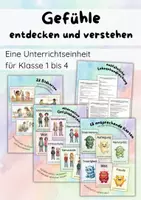 Vorschau - Stundenentwürfe - Gefühle entdecken und verstehen - eine ausgearbeitete Unterrichtseinheit für Klasse 1 bis 4 mit differenzierten Arbeitsblättern, Klasse 2, Klasse 3, Klasse 4 - Seite 1