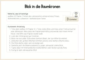 Vorschau - Stundenentwürfe - "Blick in die Baumkronen" | Kunst zu den Jahreszeiten (Klasse 3-4) - Seite 3