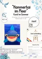 Vorschau - Stundenentwürfe - "Hammerhai im Meer" | Kunst im Sommer (Klasse 1-4) - Deckblatt