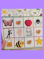 Vista previa - Hojas de trabajo - Bingo de rimas - página 1