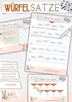 Vorschau - Stationenlernen - Deutsch - Würfelsätze mit Lernpass - Deckblatt