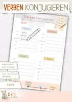 Vorschau - Arbeitsblätter - Verben konjugieren - Arbeitsblatt - Deutsch - Deckblatt