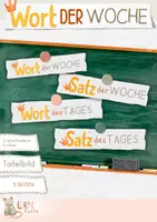 Vorschau - Präsentationen/Tafelbilder - Wort der Woche - Wort des Tages - Tafelbild - Deckblatt
