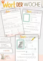 Vorschau - Arbeitsblätter - Wort/Satz der Woche/des Tages - Rechtschreibung - Deckblatt