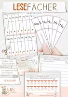 Vorschau - Mal- und Bastelvorlagen - Leseratte - Lesefächer - Silben lesen - Deckblatt