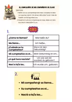 Vorschau - Arbeitsblätter - Fechas y Horas: los cumpleaños de mis compañer@s - Seite 1