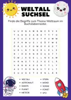 Vorschau - Spiele - Suchsel Weltall – Wortsuchrätsel - Seite 1