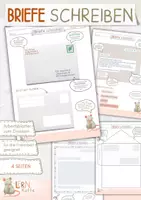 Vorschau - Stationenlernen - Briefe schreiben - Lernratte - Deckblatt