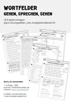 Vorschau - Arbeitsblätter - Wortfeld gehen, sagen, sehen (Kopiervorlagen) - Seite 1