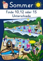 Vorschau - Arbeitsblätter - Sommer | Wimmelbild | DaZ oder Grundschule - Deckblatt