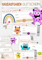 Vorschau - Anderer Materialtyp - Hausaufgaben-Gutschein - Deckblatt