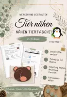 Vorschau - Unterrichtsreihen - Tier nähen - Nähen - Werken und Gestalten – 2. Klasse - Deckblatt
