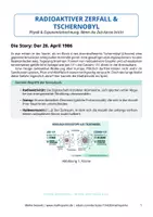 Vorschau - Arbeitsblätter - Radioaktiver Zerfall ☢️ Tschernobyl & Exponentialrechnung (Merkblatt & Aufgaben) - Deckblatt