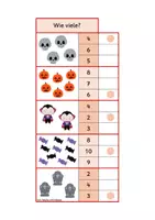 Vorschau - Aufgabenkarten - 4x Klammerkarten Halloween: Mengen & Zählen im Zahlenraum bis 10 - Seite 3