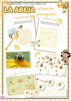 Vista previa - Refuerzo / NEE / Materiales de apoyo - PACK ESTIMULACIÓN COGNITIVA: Las Abejas (Atención, Percepción Visual y Funciones Ejecutivas) - Portada