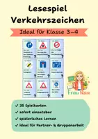 Vorschau - Spiele - Lesespiel Verkehrszeichen Radfahrtraining - Deckblatt