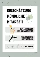 Vorschau - Arbeitsblätter - Rückmeldebogen Mündliche Note/Selbsteinschätzung Mitarbeit - Deckblatt