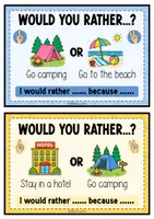 Vorschau - Stationenlernen - Sommerliches Englisch-Spiel – Would You Rather...? - Seite 1