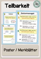 Vorschau - Poster - Mathe-Poster: Teilbarkeit, Primzahlen, ggT & kgV - Deckblatt
