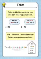 Vorschau - Poster - Mathe-Poster: Teilbarkeit, Primzahlen, ggT & kgV - Seite 1