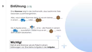 Vorschau - Poster - Mit Klammern rechnen (Klammerregel) - Einführung (G/M/E) - Seite 3