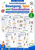 Vorschau - Arbeitsblätter - Sportunterricht Grundschule: 5 Arbeitsblätter zu Motorik, Spielen & Fairplay - Deckblatt