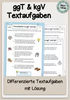 Vorschau - Arbeitsblätter - ggT oder kgV? – Differenzierte Textaufgaben für Klasse 5 - Deckblatt