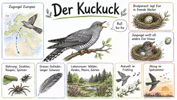 Vorschau - Arbeitsblätter - Lernposter + Arbeitsblatt "Kuckuck" + Onlineübung & MP3 + Mindmap + Infografik - Seite 2