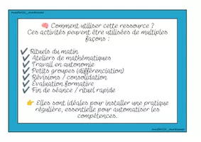 Aperçu - Cartes d'exercices - 32 cartes rituels – Ordres de grandeurs CE2 (2025) - Page 2