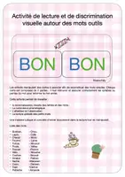 Aperçu - Jeux - Activité de lecture et de discrimination visuelle autour des mots-outils - Page de couverture