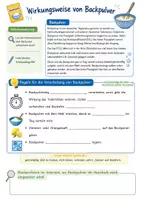 Vorschau - Arbeitsblätter - Backpulver als Backtriebmittel - Deckblatt